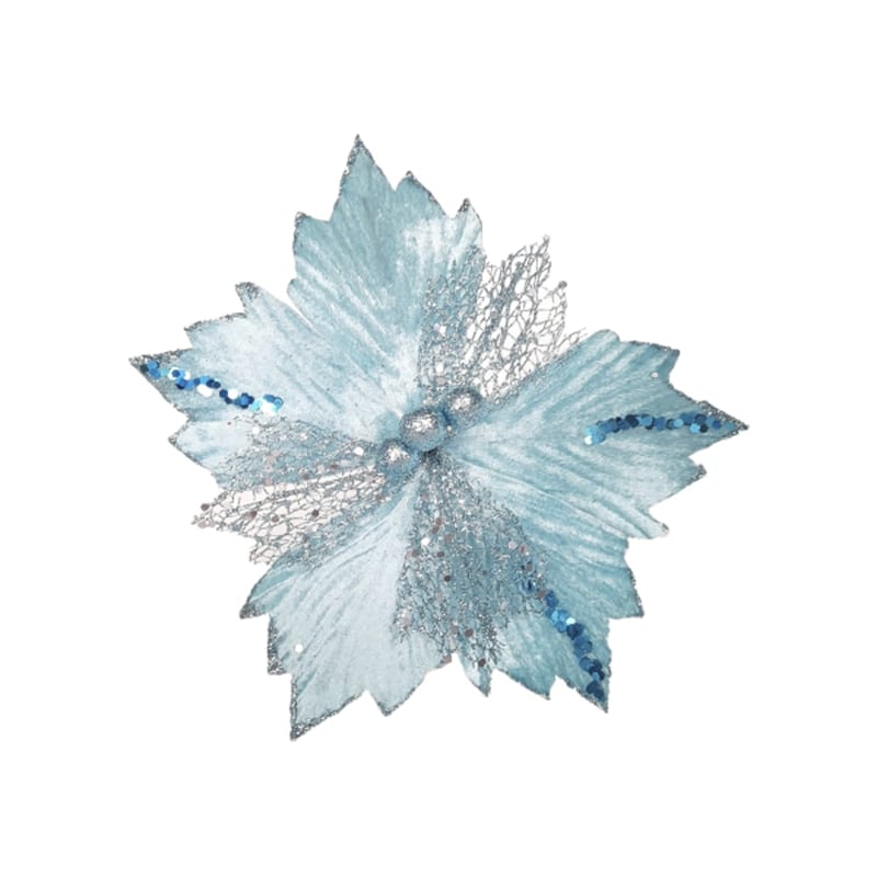 FLOR NAVIDEÑA AZUL MENTA''