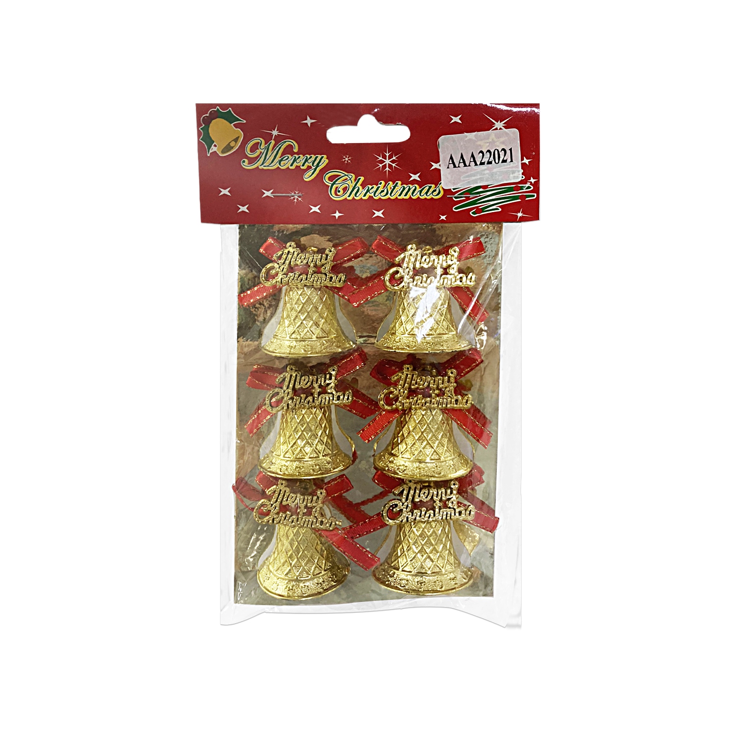 ADORNO CAMPANA NAVIDEÑA X6