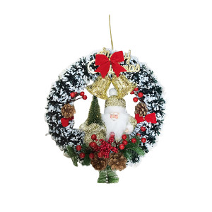 CORONA NAVIDEÑA CON ADORNOS