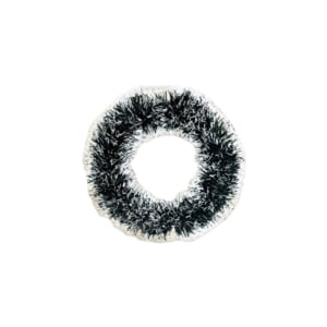 CORONA NAVIDEÑA VERDE PUNTAS BLANCAS 22CM