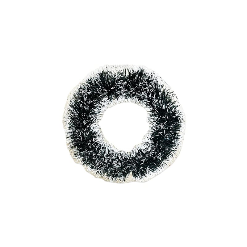 CORONA NAVIDEÑA VERDE PUNTAS BLANCAS 22CM