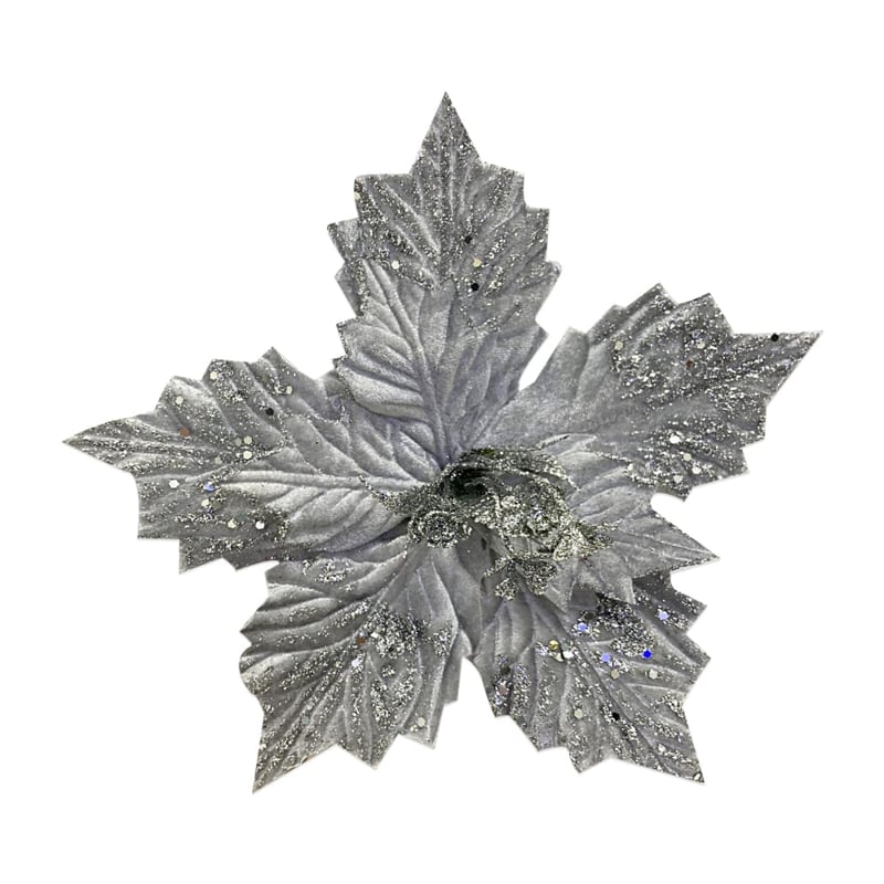 FLOR NAVIDEÑA PLATEADA  (BDJX90);
