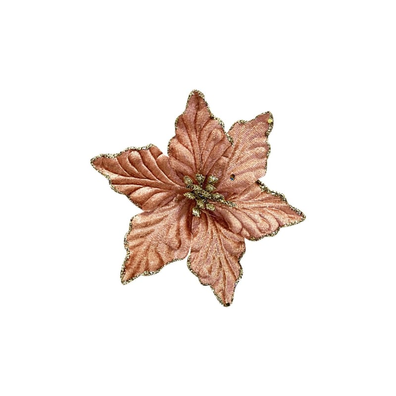 FLOR NAVIDEÑA PALO ROSA 14CM (BDJX300)