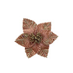 FLOR NAVIDEÑA PALO ROSA 14CM (BJX120)