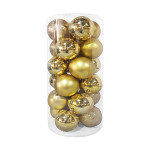 BOLA NAVIDEÑA DORADA 10CM X24
