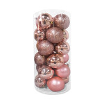 BOLA NAVIDEÑA PALO ROSA 10CM X24