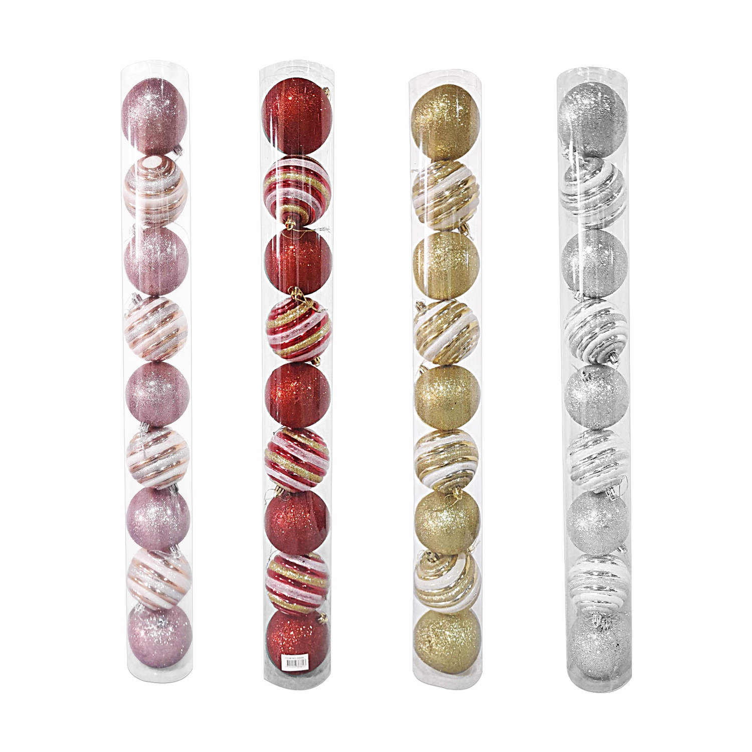 BOLA NAVIDEÑA SURTIDA 8CM X9