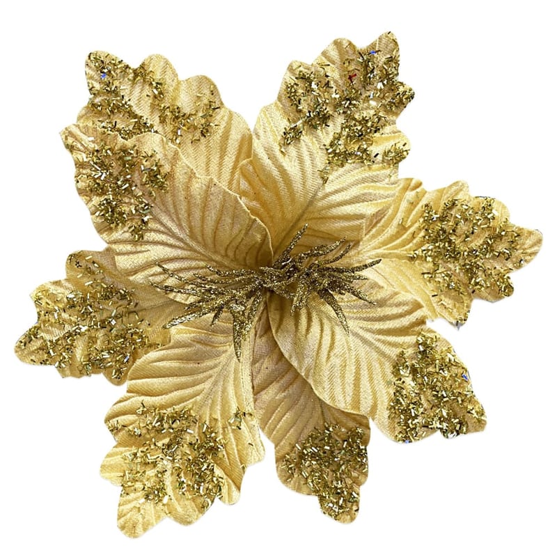 FLOR NAVIDEÑA DORADA