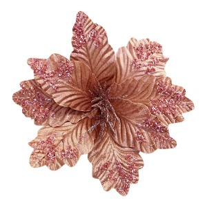 FLOR NAVIDEÑA PALO ROSA 25CM (BJX100)