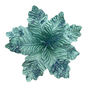 FLOR NAVIDEÑA VERDE MENTA 25CM (BJX100)
