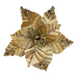 FLOR NAVIDEÑA DORADA 32CM (BJX80)