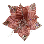 FLOR NAVIDEÑA PALO ROSA 32CM (BJX80)