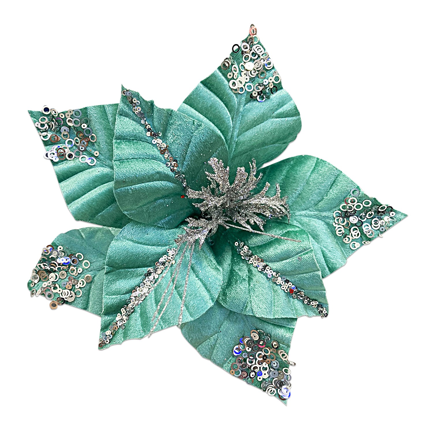 FLOR NAVIDEÑA VERDE MENTA 32CM (BJX80)