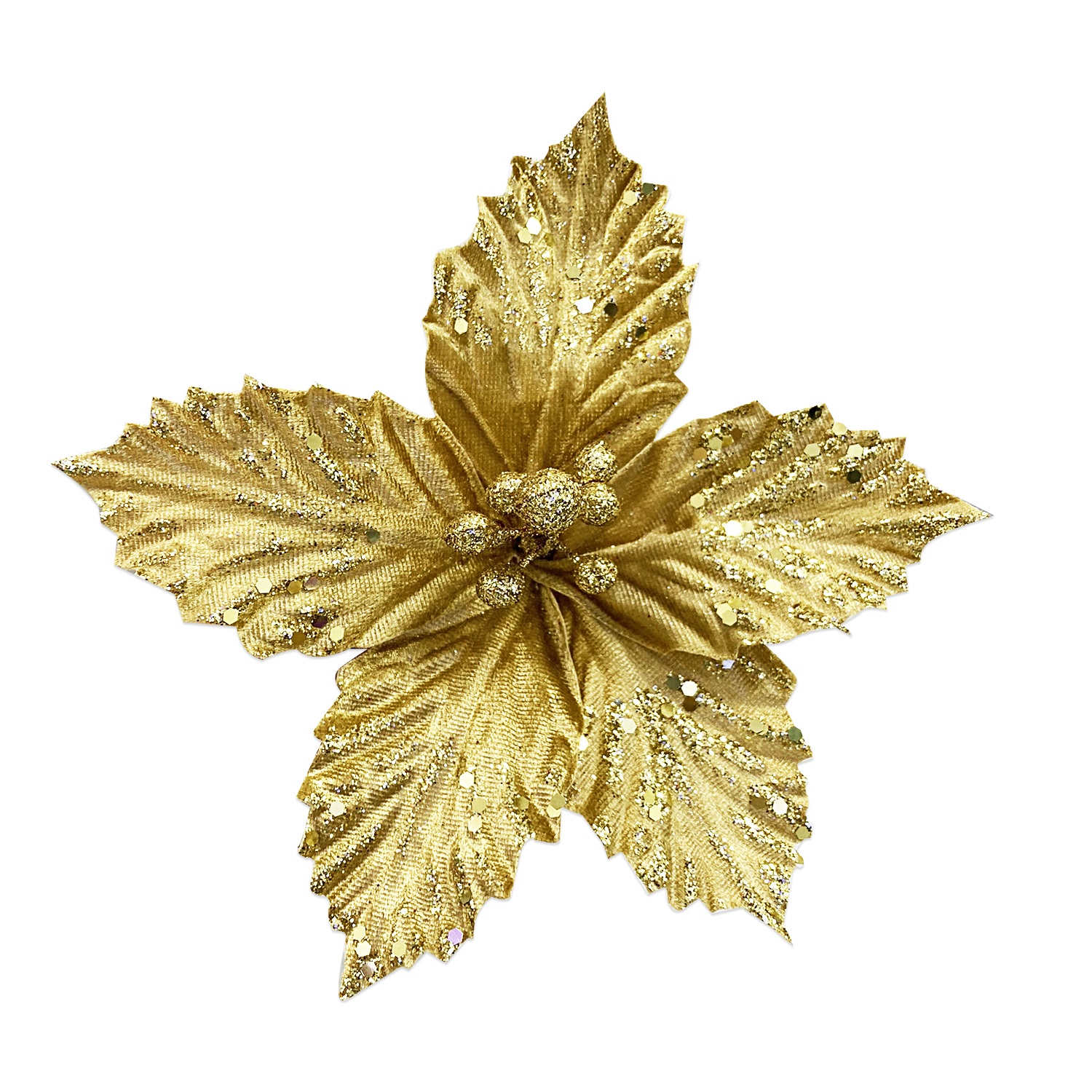 FLOR NAVIDEÑA DORADA (BJX120)