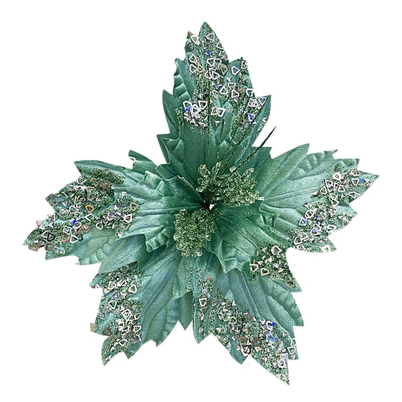 FLOR NAVIDEÑA VERDE MENTA 28CM (BDJ X144);