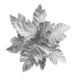 FLOR NAVIDEÑA PLATEADA 28CM (BDJ X144)''