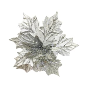 FLOR NAVIDEÑA PLATEADA 26CM (BDJ X144);