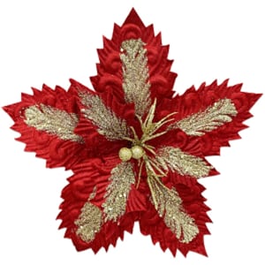 FLOR NAVIDEÑA ROJA DORADA((BDJ X120))