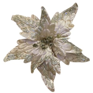 FLOR NAVIDEÑA CHAMPAÑA 32CM (BDJX120)