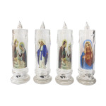 VELA NAVIDEÑA ESTAMPADA LUZ CALIDA (CJX12)