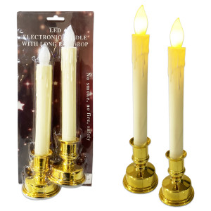 VELA NAVIDEÑA LUZ CALIDA X2