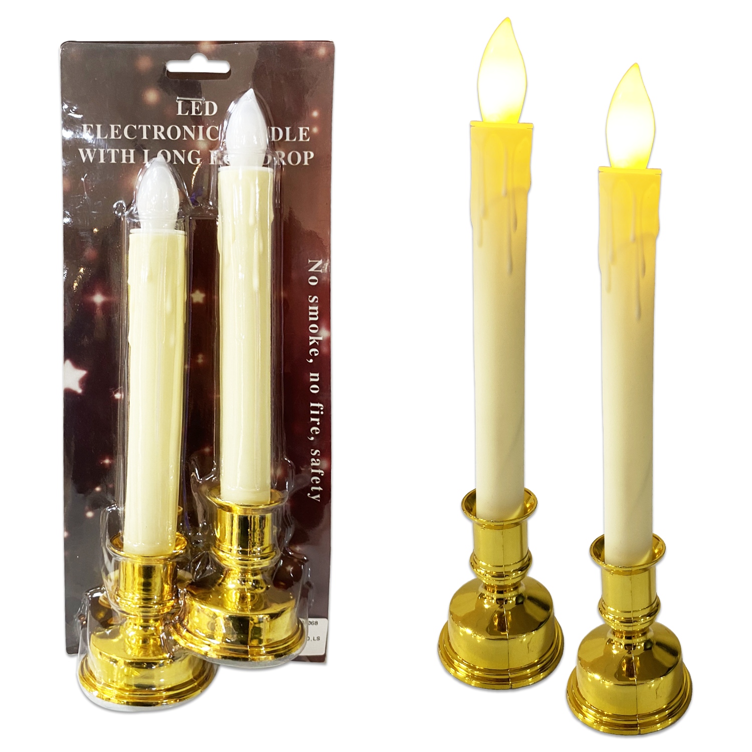 VELA NAVIDEÑA LUZ CALIDA X2