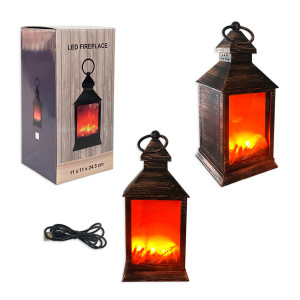 FAROL NAVIDEÑO LUZ CALIDA (USB Y PILA)