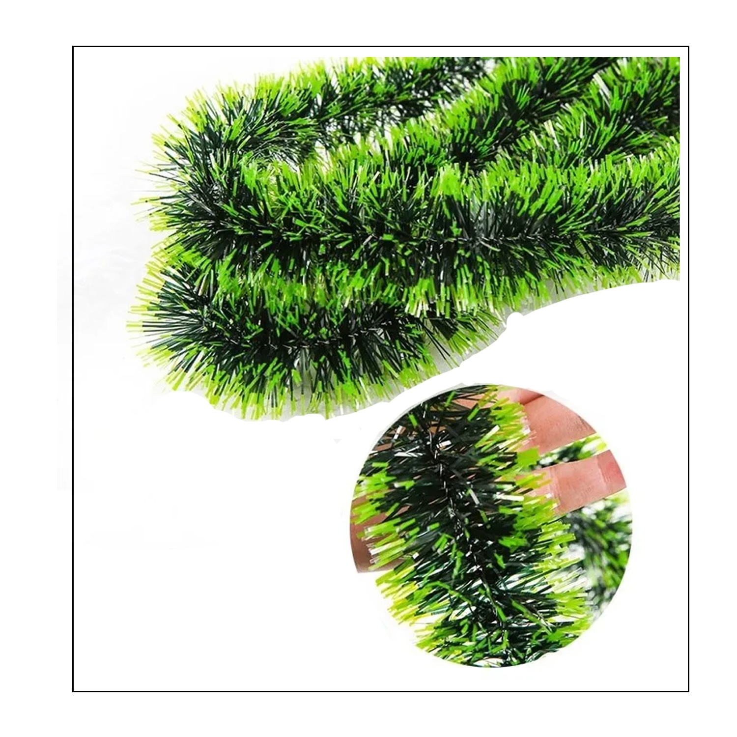 GUIRNALDA PUNTAS VERDES 13*250CM