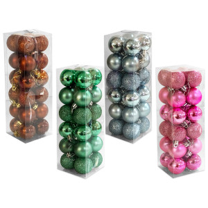 BOLA NAVIDEÑA SURTIDA 4CM X24