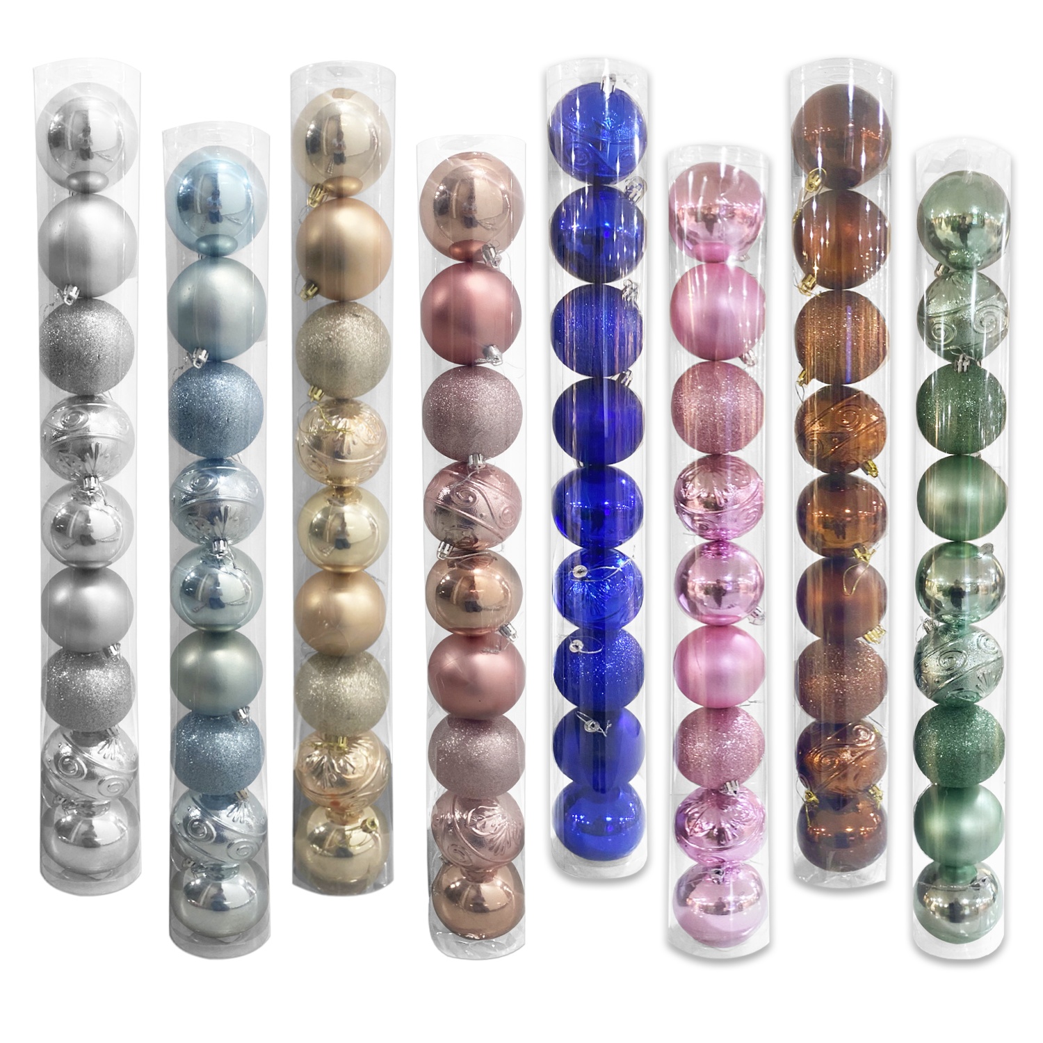 BOLA NAVIDEÑA SURTIDA 8CM X9