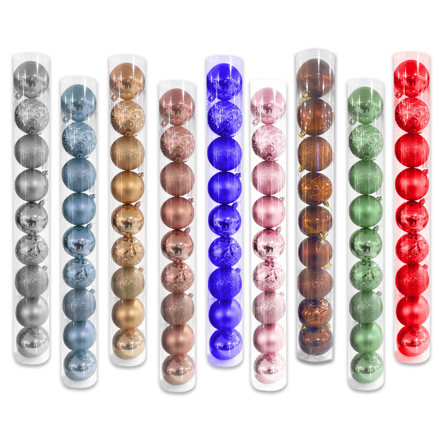 BOLA NAVIDEÑA SURTIDA 8CM X9