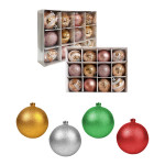 BOLAS NAVIDEÑAS X12 SURTIDA 6CM