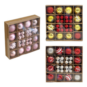 BOLA NAVIDEÑA SURTIDA 6/3CM X44