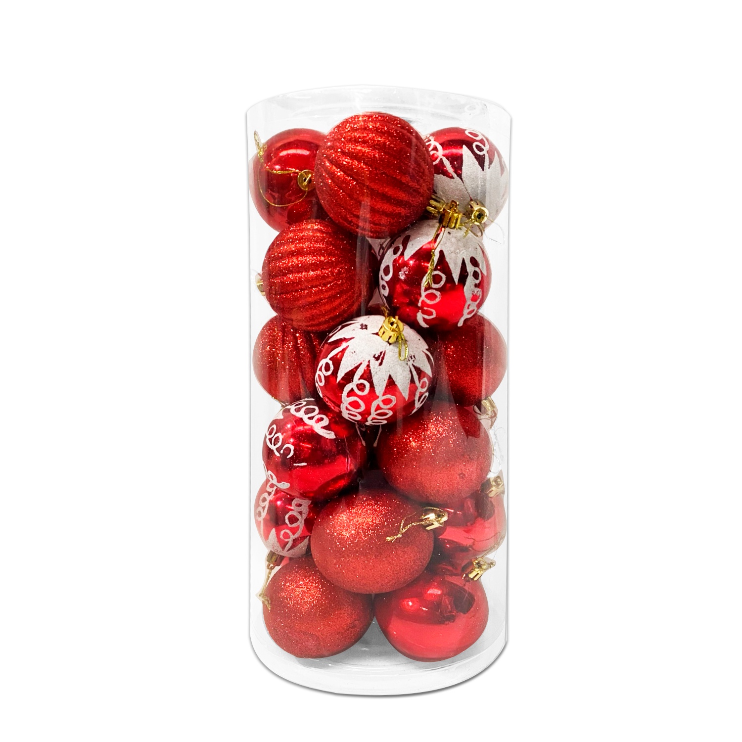 BOLA NAVIDEÑA ROJA 7CM X24