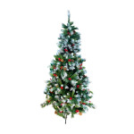 ARBOL NAVIDEÑO CON ADORNOS PUNTAS BLANCAS 180CM 630T
