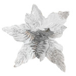 FLOR NAVIDEÑA PLATEADA 45CM (BJX60)