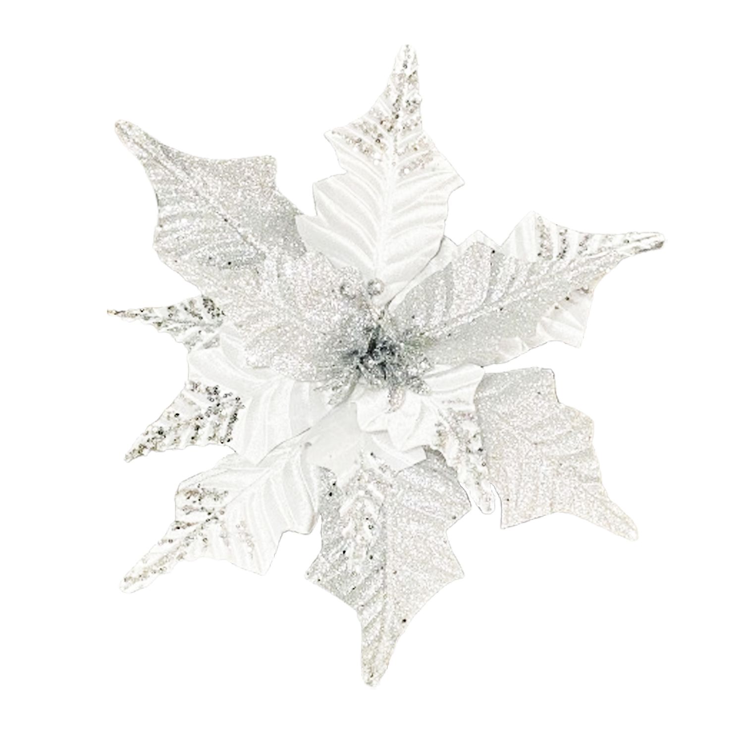 FLOR NAVIDEÑA BLANCA 40CM (BJX60)