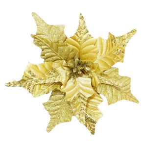FLOR NAVIDEÑA DORADA 40CM (BJX60)
