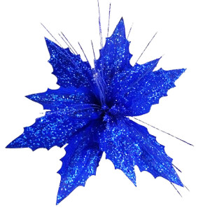 FLOR NAVIDEÑA AZUL 42CM (BJX60)