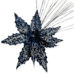 FLOR NAVIDEÑA AZUL TURQUI 42CM (BJX60)