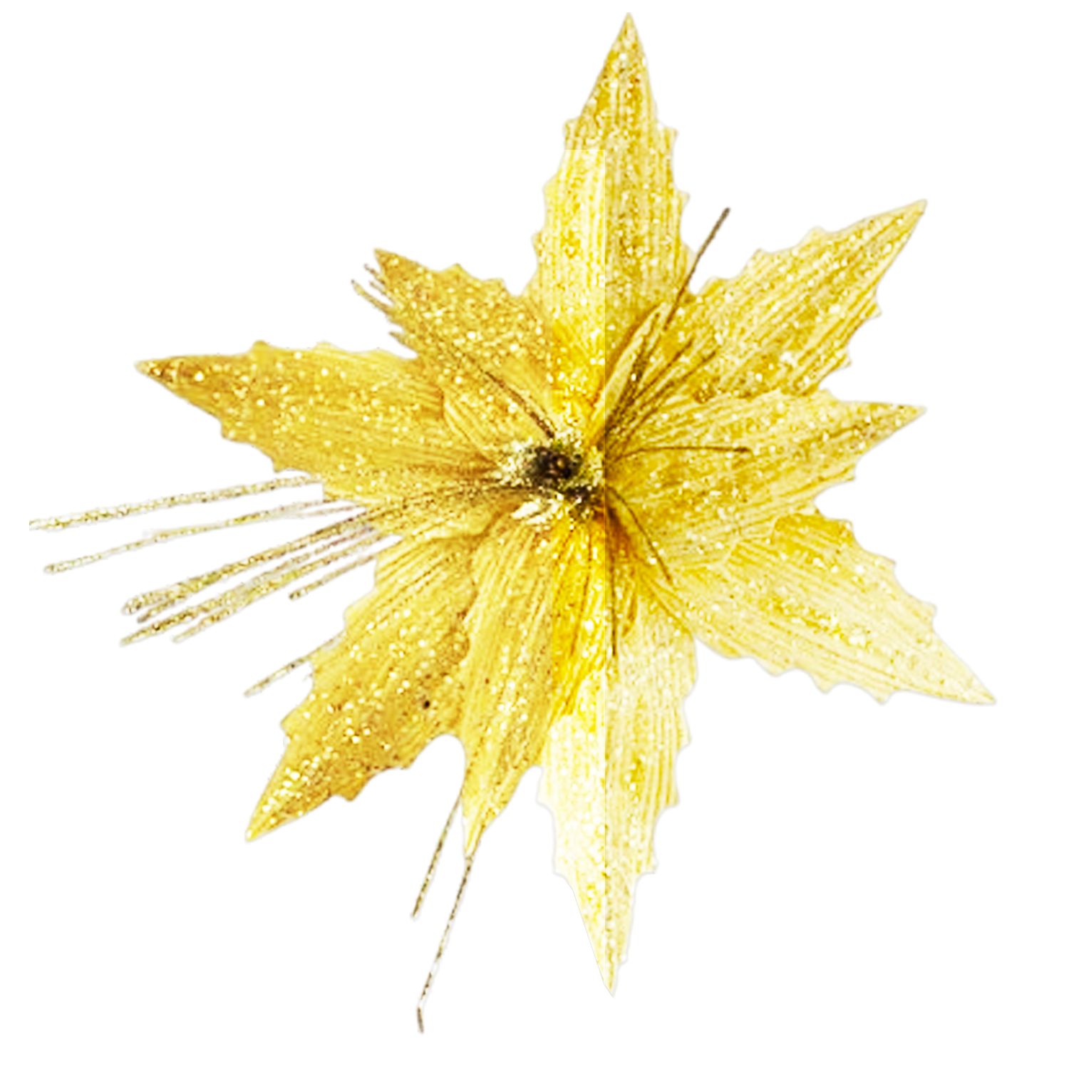 FLOR NAVIDEÑA DORADA 42CM (BJX60)