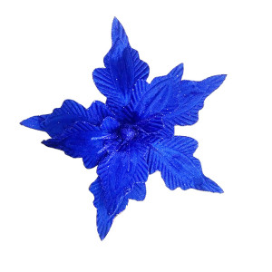 FLOR NAVIDEÑA AZUL 34CM (BJX80)