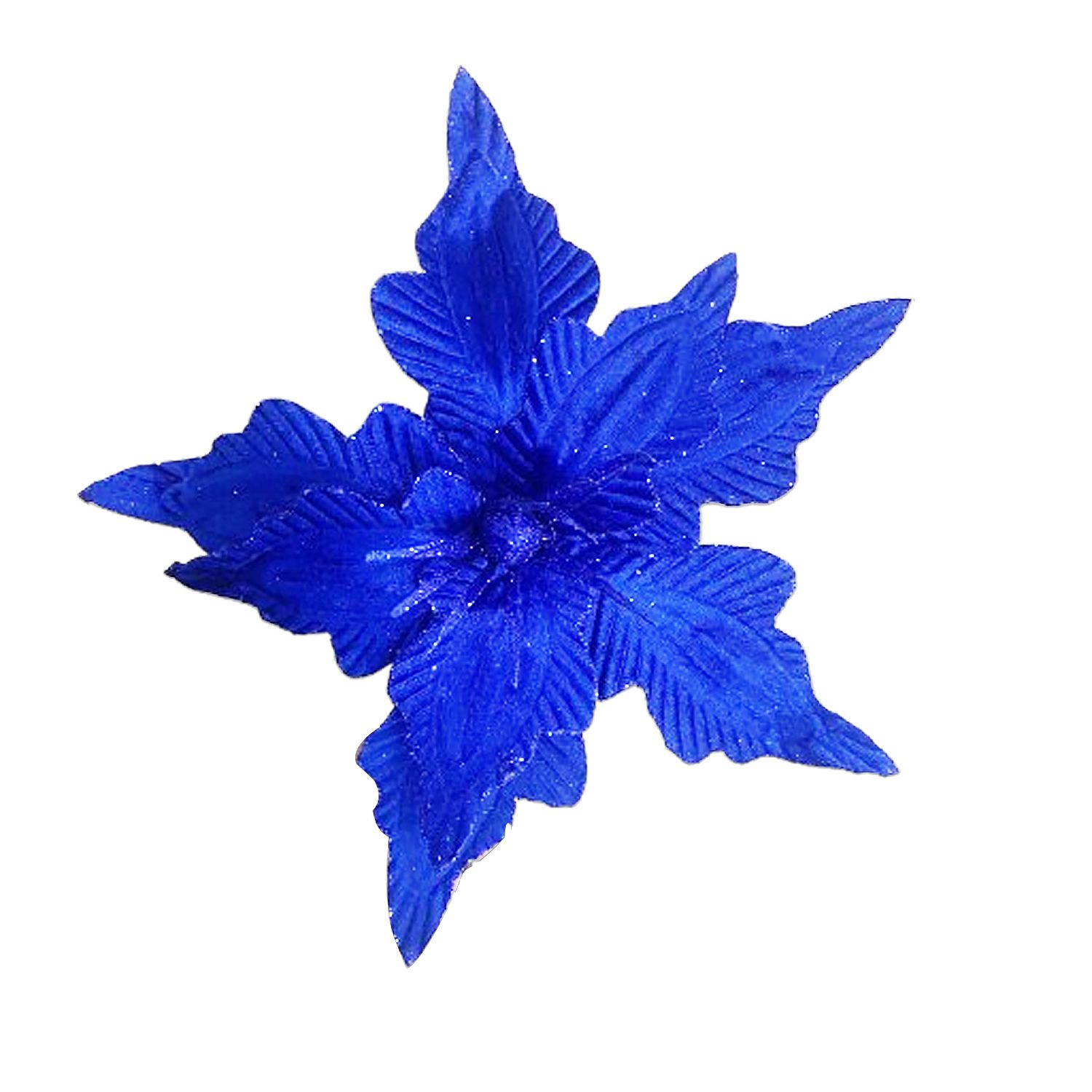 FLOR NAVIDEÑA AZUL 34CM (BJX80)