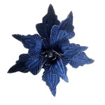 FLOR NAVIDEÑA AZUL TURQUI 34CM (BJX80)