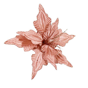 FLOR NAVIDEÑA PALO ROSA 34CM (BJX80)