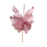 FLOR MARIPOSA NAVIDEÑA ROSADA 22CM (BJX80)