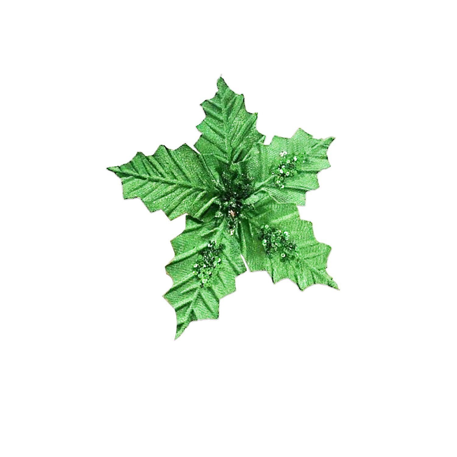 FLOR NAVIDEÑA VERDE 22CM (BJX120)