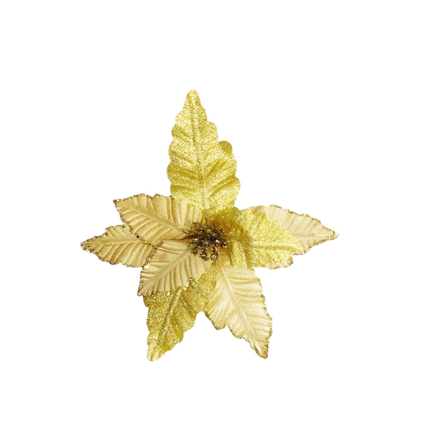 FLOR NAVIDEÑA DORADA 26CM (BJX100)