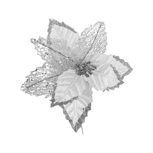 FLOR NAVIDEÑA BLANCA 33CM (BJX80)