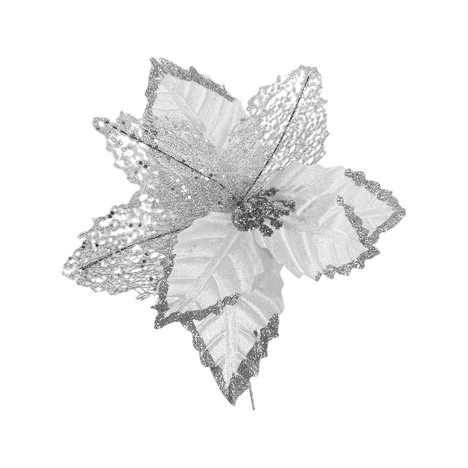 FLOR NAVIDEÑA BLANCA 33CM (BJX80)